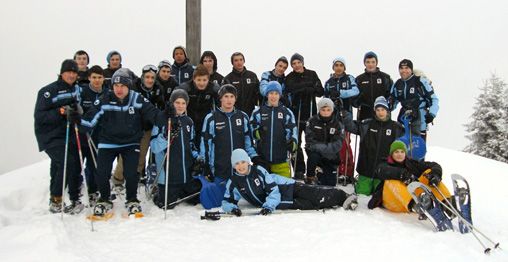 U15-Junioren auf dem Gipfel am Brauneck