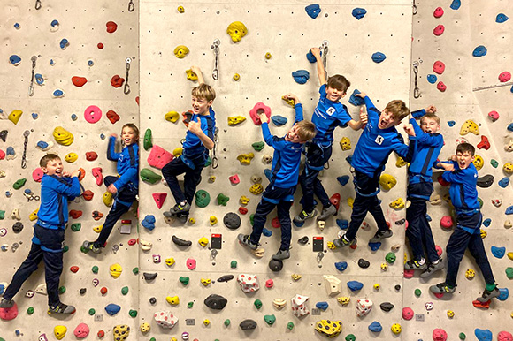 Die Junglöwen im Kletter- & Boulderzentrum Thalkirchen. Foto: Privat