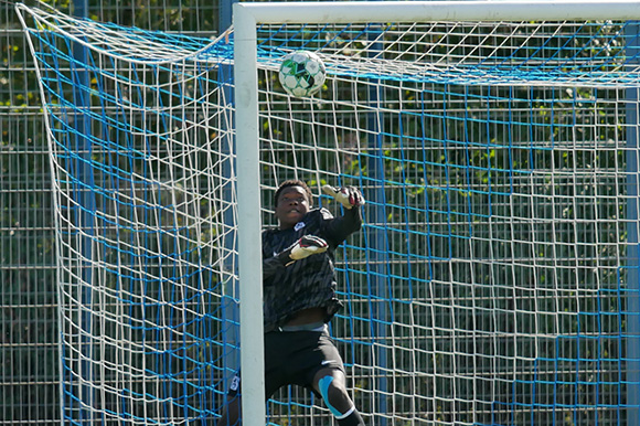 Junglöwen-Keeper Dennis Duru blieb gegen Aschaffenburg ohne Gegentor. Foto: F. Peters