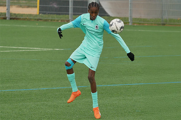 Emmanuel Brown erzielte gegen den FSV Erlangen-Bruck das Tor zum 2:1. Foto: Frank Peters