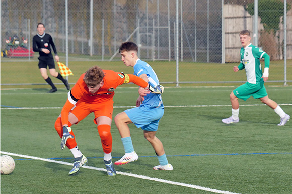 Jonas Mantsch markierte in der ersten Partie gegen den FC St. Gallen den 1:0-Siegtreffer. Foto: Frank Peters