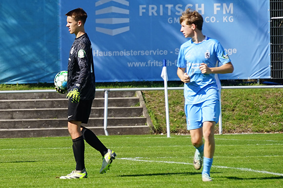 Torhüter Luca Scholl und Abwehrchef Ludwig Estermann sorgten zuletzt für eine stabile defensive. Foto: Joachim Mentel