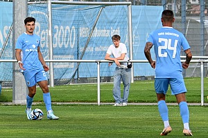 Verteidigte hinten alles weg und besorgte vorne nach einem Konter das 1:0 für die Löwen-U21: Innenverteidiger Sean Dulic. Foto: Joachim Mentel