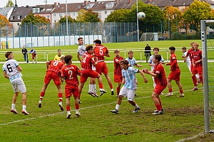 U17 besiegt Heidenheim mit 3:1 und springt auf Platz vier Manuel Curic erzielte die ersten beiden Junglöwen-Treffer nach Eckball per Kopf. Foto: Joachim Mentel